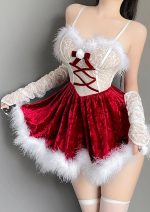 Furry Christmas Party Dress (4)