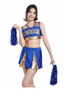 Naughty Cheer Metallic Skirt Set