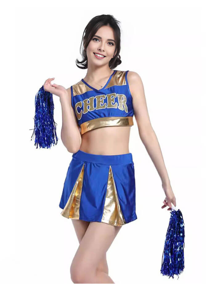 Naughty Cheer Metallic Skirt Set (1) Naughty Cheer Metallic Skirt Set