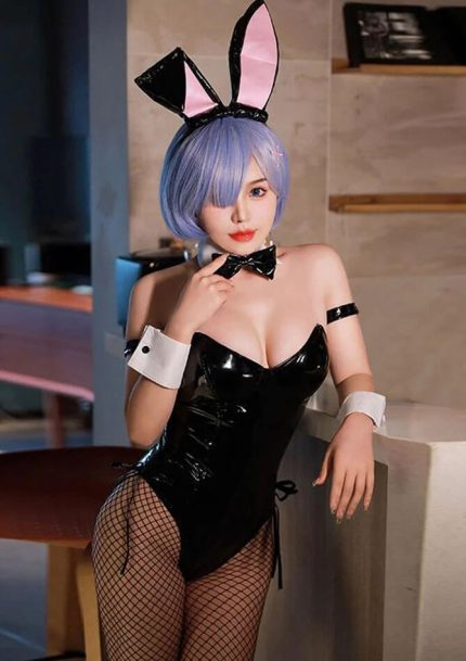 Sexy Bunny Costume Bunny Girl Leather Bodysuit