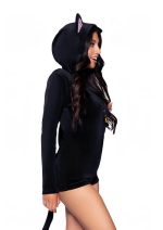 Black Cat Hooded Bodysuit (4)