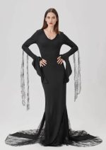 Black Witch Gothic Maxi Dress (1)