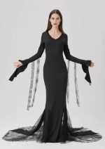 Black Witch Gothic Maxi Dress image