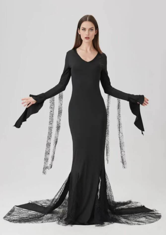 Black Witch Gothic Maxi Dress image Black Witch Gothic Maxi Dress image