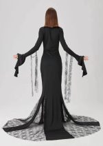 Back side Black Witch Gothic Maxi Dress