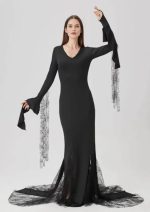 Black Witch Gothic Maxi Dress
