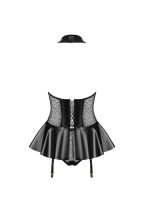Latex Halter Dress with Panty Sexy Fetish Outfits Lace-up Back Gothic Cosplay Costume image