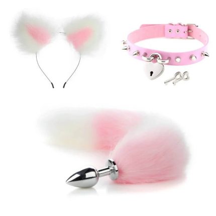 Pink Bdsm Fox Tail Plug Sex Toys