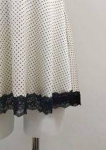 backside White and black Polka Dots Babydoll Lingerie