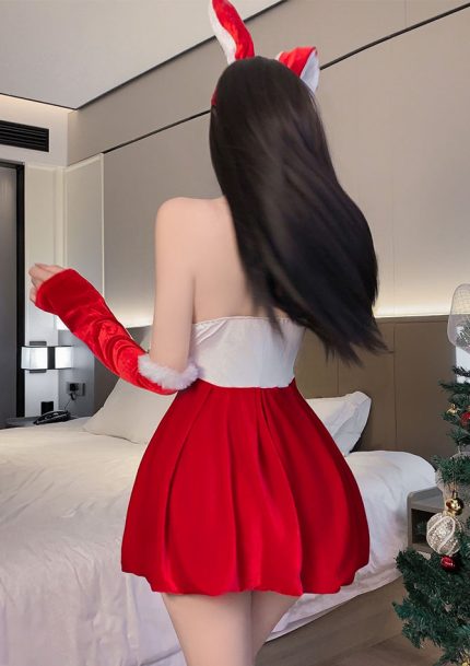 christmas-costume-red-white-bunny-girl-dress