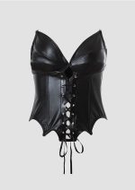 sexy faux leather bustier lingerie by SwoonPops